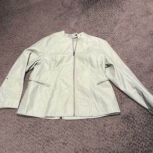 Ladies faux leather jacket